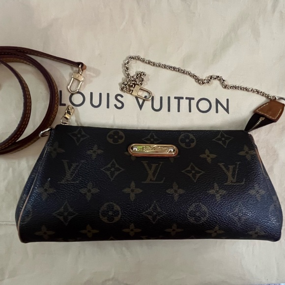Louis Vuitton EVA Monogram Clutch Discontinued Model Crossbody Coated Canvas O/S - Picture 1 of 11